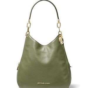 Lillie Large Pebbled Leather Shoulder Bag Michael Kors